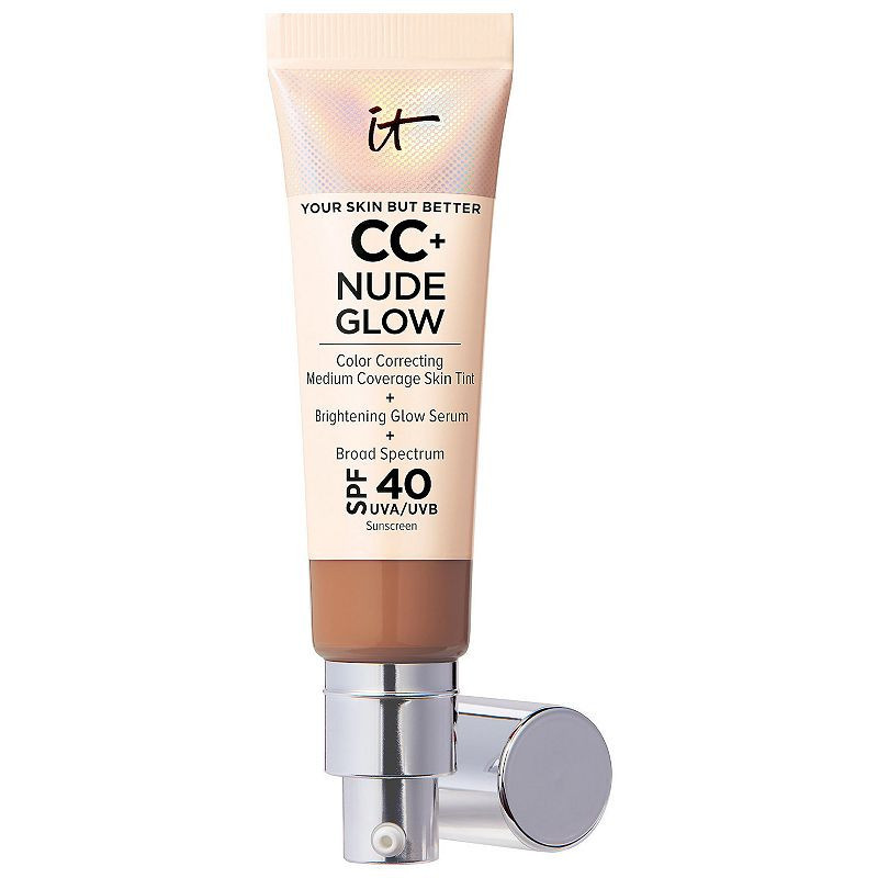 IT Cosmetics CC+ Nude Glow Lightweight Foundation + Glow Serum with SPF 40 and Niacinamide, Size: 1.08 FL Oz, Rich Honey | Kohl's