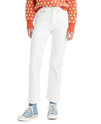 Women's Wedgie Straight-Leg High-Rise Cropped Jeans | Macy's
