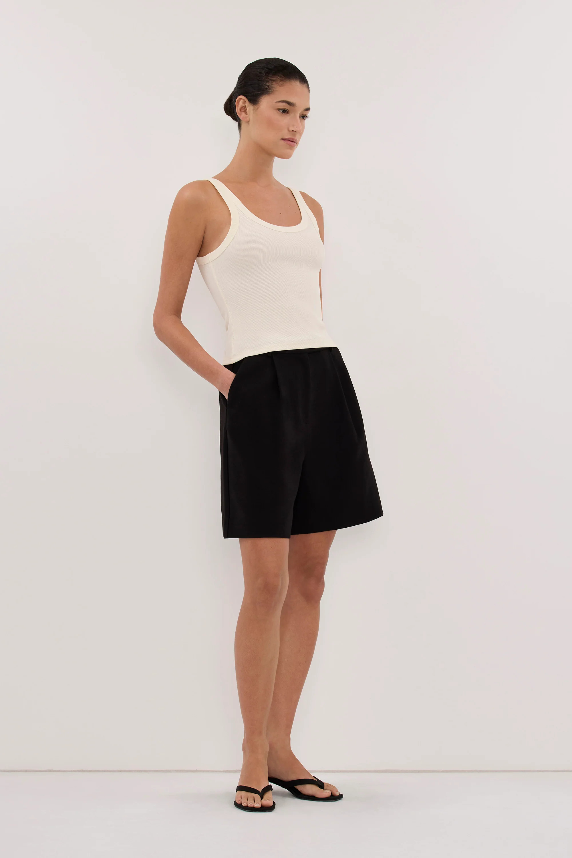 PHOEBE STRAW SCOOP NECK TANK TOP | DISSH