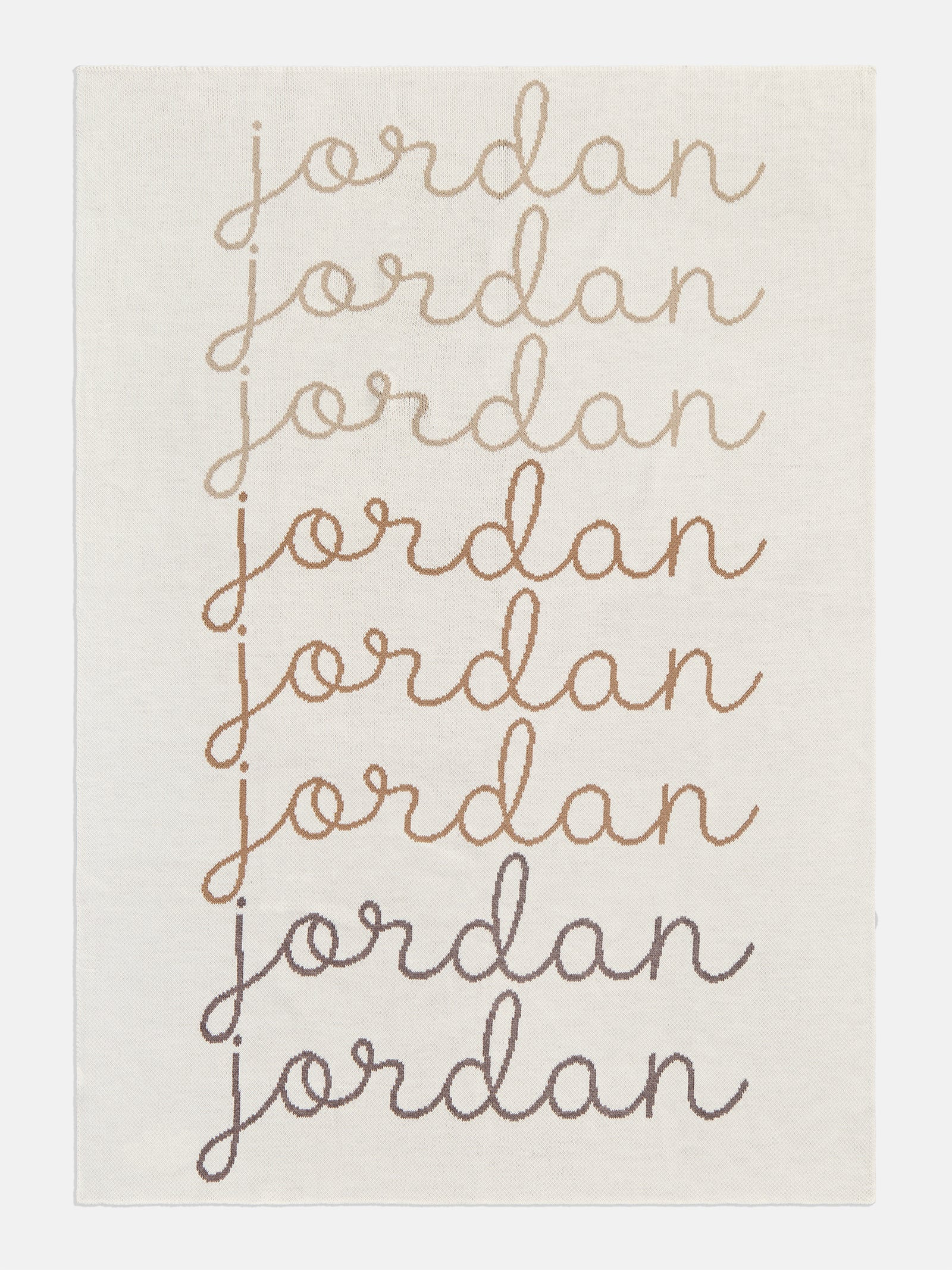 Script Ombre Name Custom Blanket - Beige/Brown | BaubleBar (US)