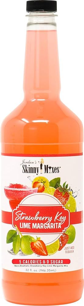 Jordan's Skinny Mixes Sugar Free Strawberry Key Lime Margarita Mix, Flavored Cocktail Mixer for D... | Amazon (US)