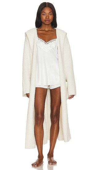 CozyChic Ribbed Hooded Robe in Cream | Revolve Clothing (Global)