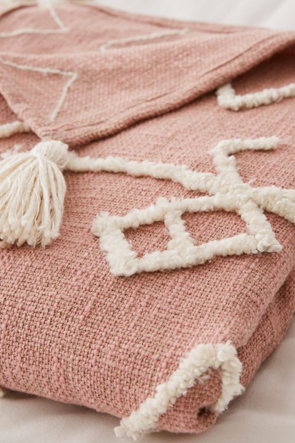 Geo Tufted Tassel Throw Blanket | Urban Outfitters (US and RoW)