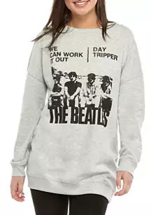 Junior's Long Sleeve Fleece Graphic Tunic | Belk