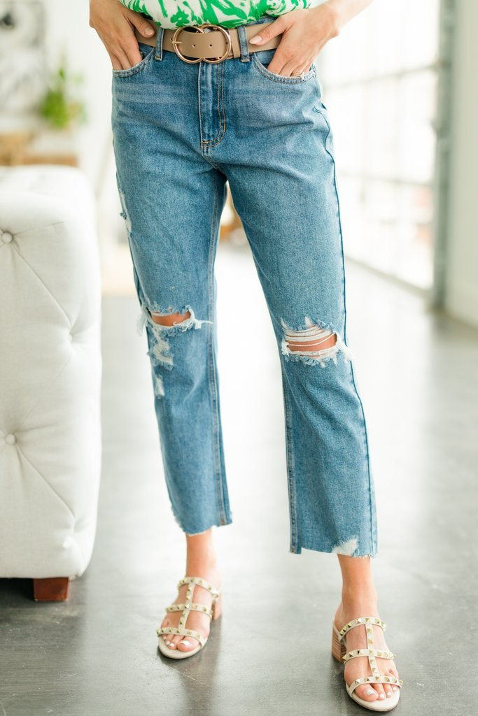 Captivating Love Medium Wash Distressed Jeans | The Mint Julep Boutique