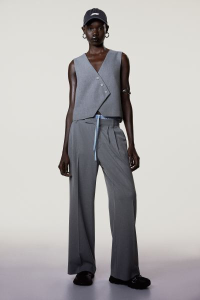 Tailored trousers - Light greige - Ladies | H&M GB | H&M (UK, MY, IN, SG, PH, TW, HK)