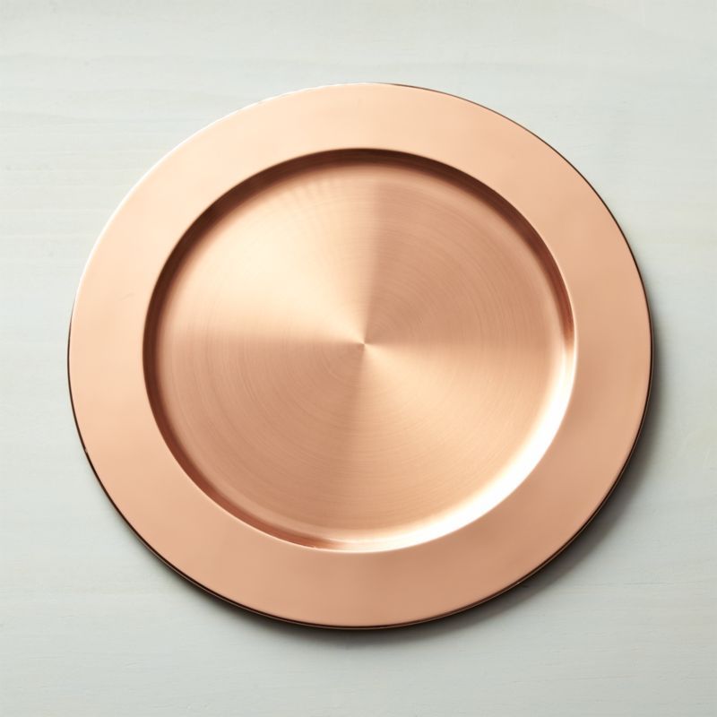 Copper Plated Charger Plate + Reviews | Crate and Barrel | Crate & Barrel