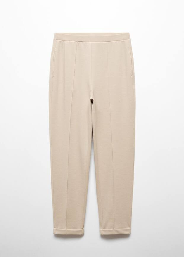 Jogger pants with seam detail | MANGO (US)