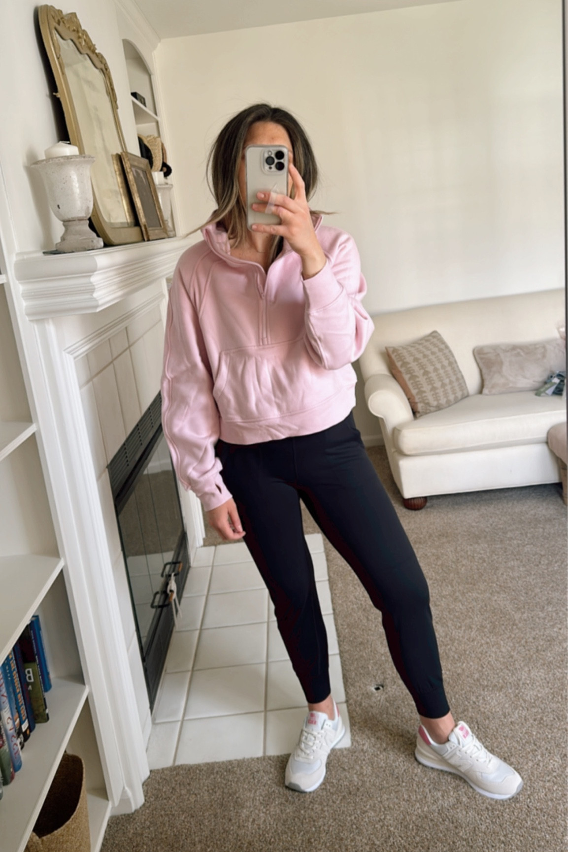 Amazon spring deal. Pink half zip. Oversized sweatshirt. Pink top. Lululemon dupe. Look alike. Fit style. Amazon finds. Athleisure. Cropped sweatshirt. Casual chic. Spring outfit. Travel outfit  

#LTKsalealert #LTKfitness #LTKfindsunder50