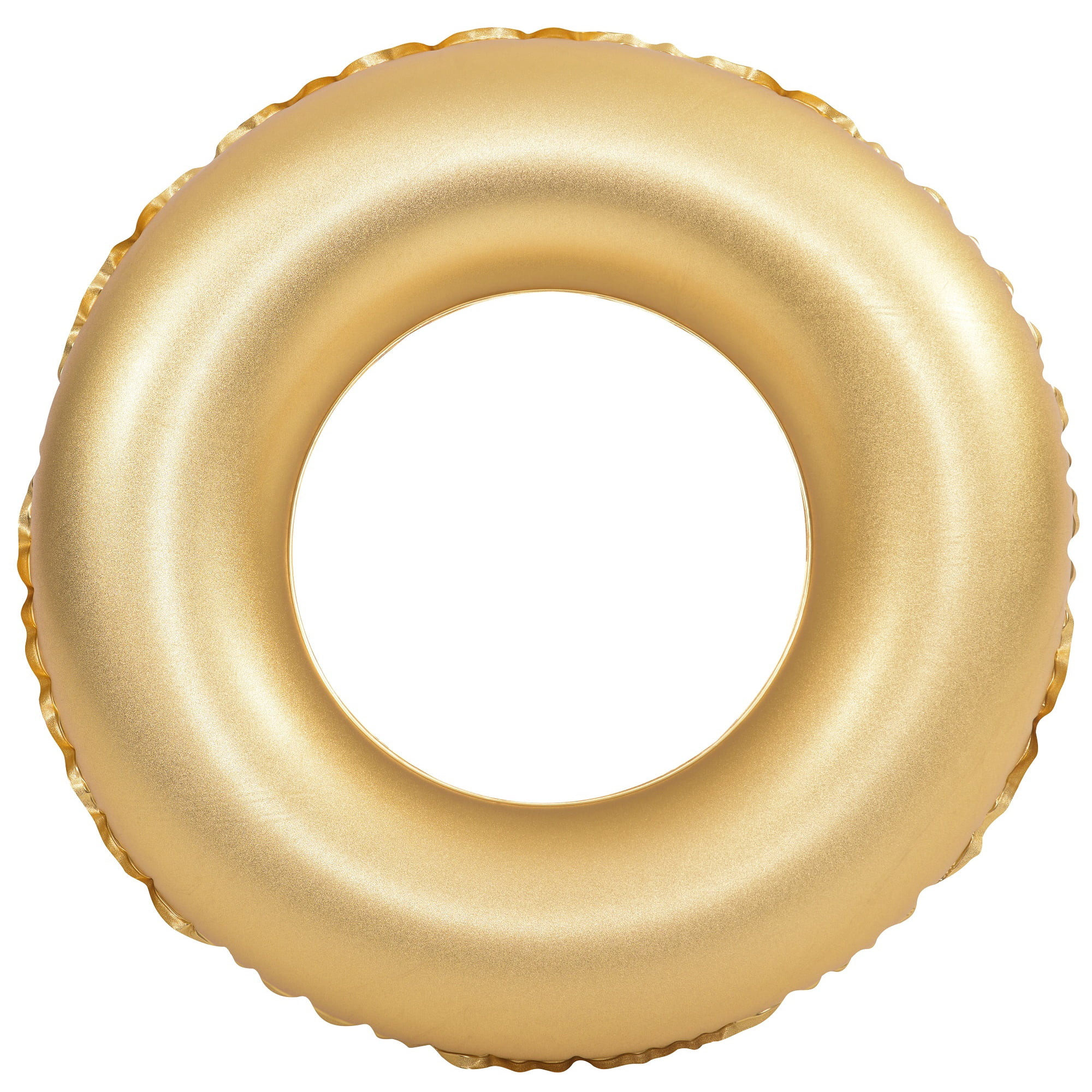 Pool Central 35" Inflatable Golden Pool Ring Float | Walmart (US)