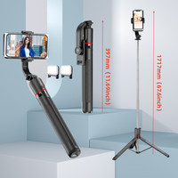 Gimbal Stabilizer Selfie Stick Tripod Gimbal 360 Rotation Following Shooting Mode with Light For iPhone Xiaomi Andriod phone | AliExpress (US)