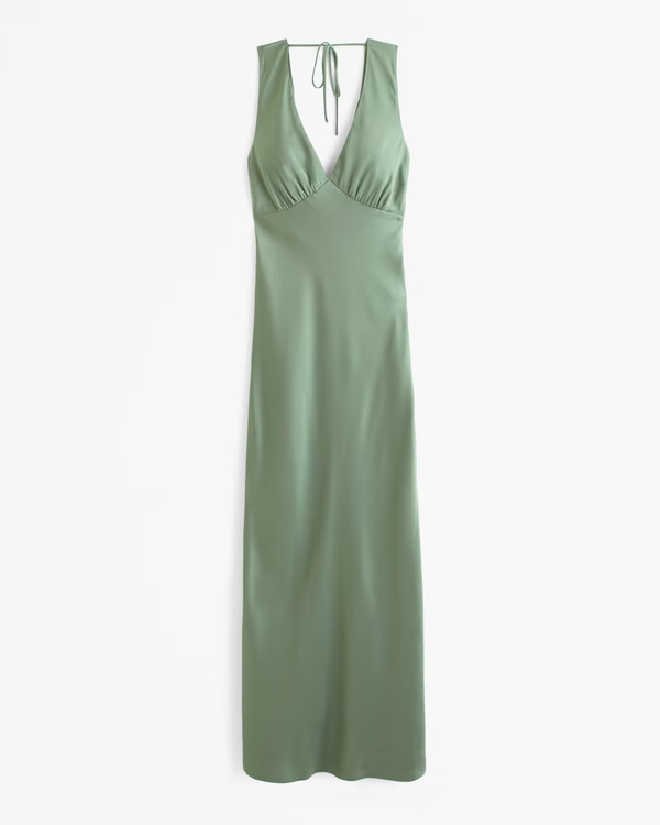 Women's Plunge Cowl Back Maxi Dress | Women's Dresses & Jumpsuits | Abercrombie.com | Abercrombie & Fitch (US)