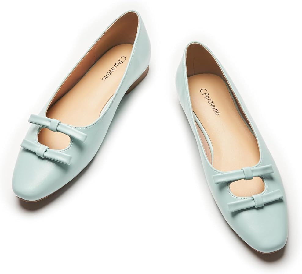 C.Paravano Ballet Flats | Slip-on Shoes Women | Bowknot Round Toe Shoes | Womens Flats | Amazon (US)