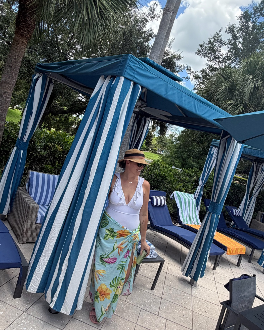 Pool side cabana life 🌺⛱️

#LTKootd #LTKdayinmylife #LTKTravel