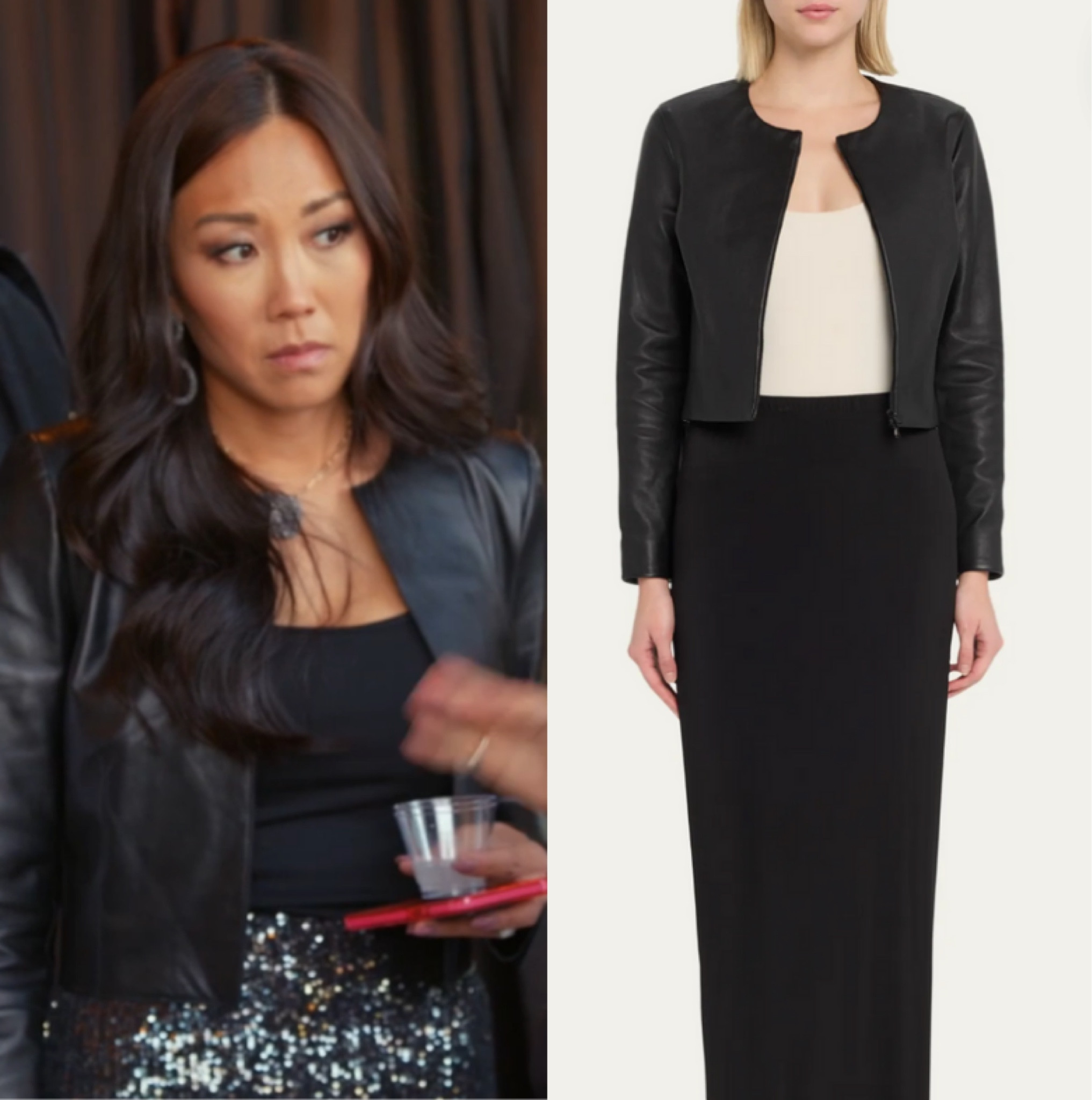 Katie Ginella’s Black Leather Jacket