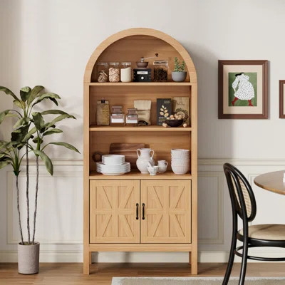 70.47*30.9 inch Arched Kitchen Pantry Storage Cabinet | Wayfair North America