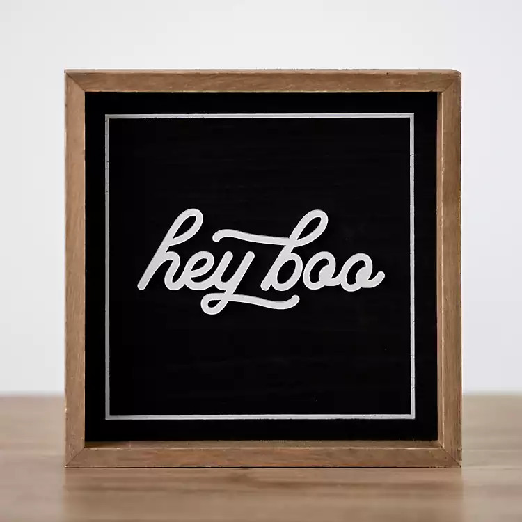 Hey Boo Halloween Block Statue | Kirkland's Home