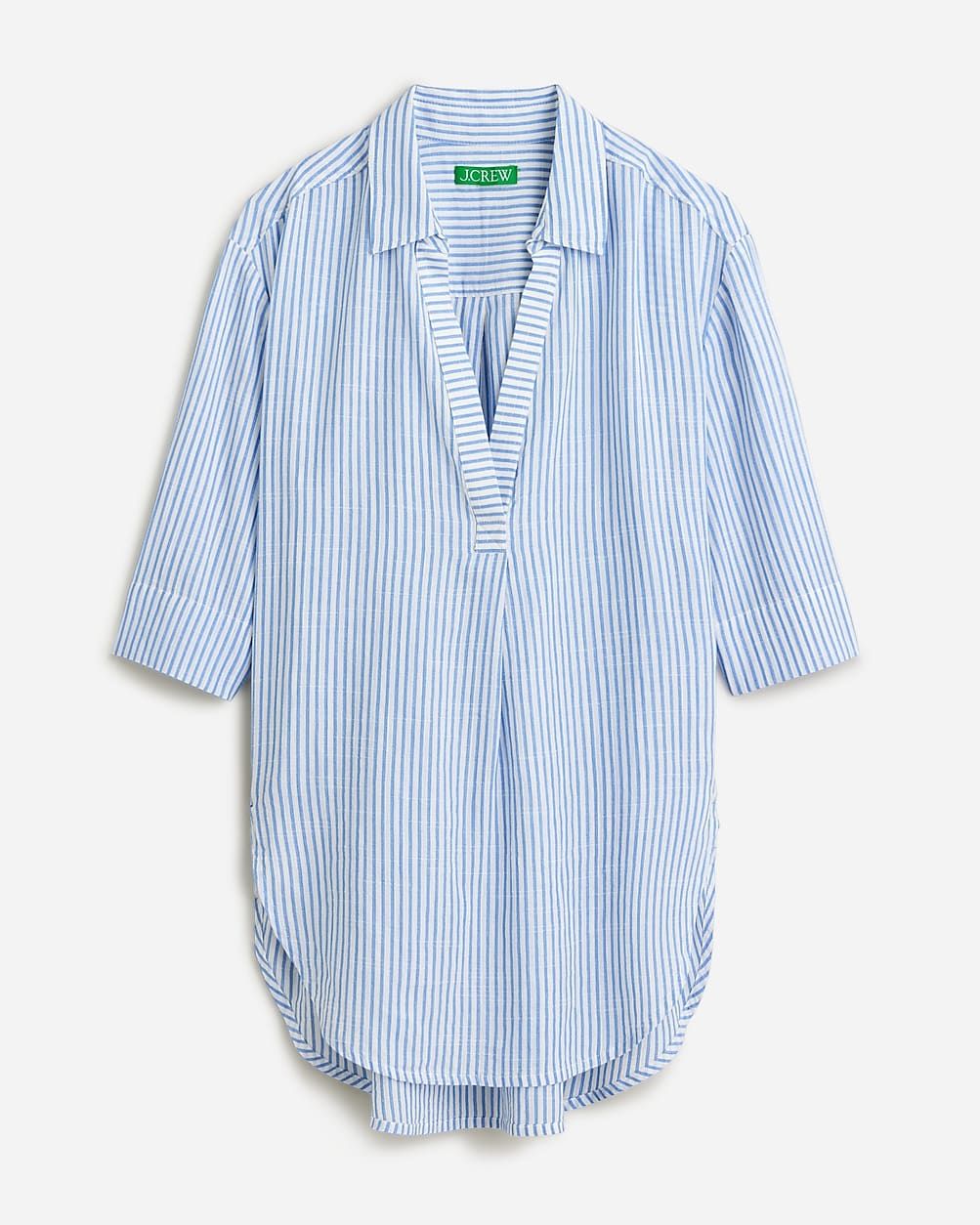 Popover beach shirt in striped airy gauze | J.Crew US