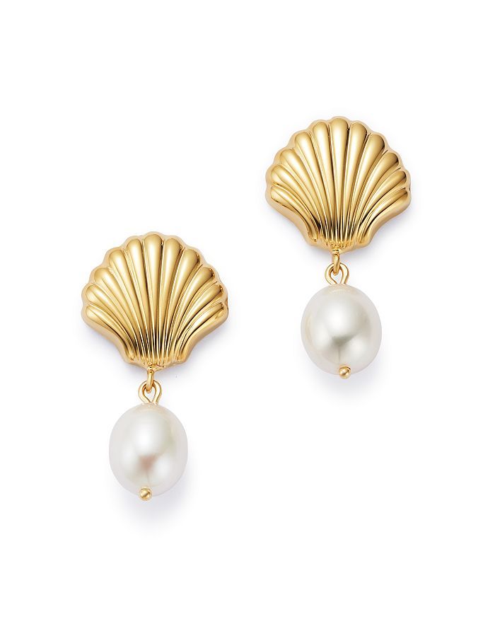 Freshwater Pearl Shell Drop Earrings in 14K Yellow Gold - 100% Exclusive | Bloomingdale's (US)