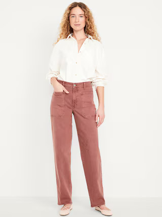 High-Waisted OG Loose Utility Jeans | Old Navy (US)