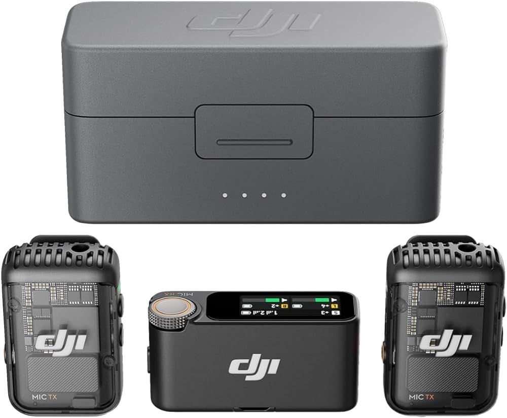DJI Mic 2 (2 TX + 1 RX + Charging Case), All-in-one Wireless Microphone, Intelligent Noise Cancel... | Amazon (US)