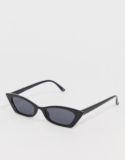 ASOS DESIGN squared off narrow cat eye sunglasses | ASOS UK