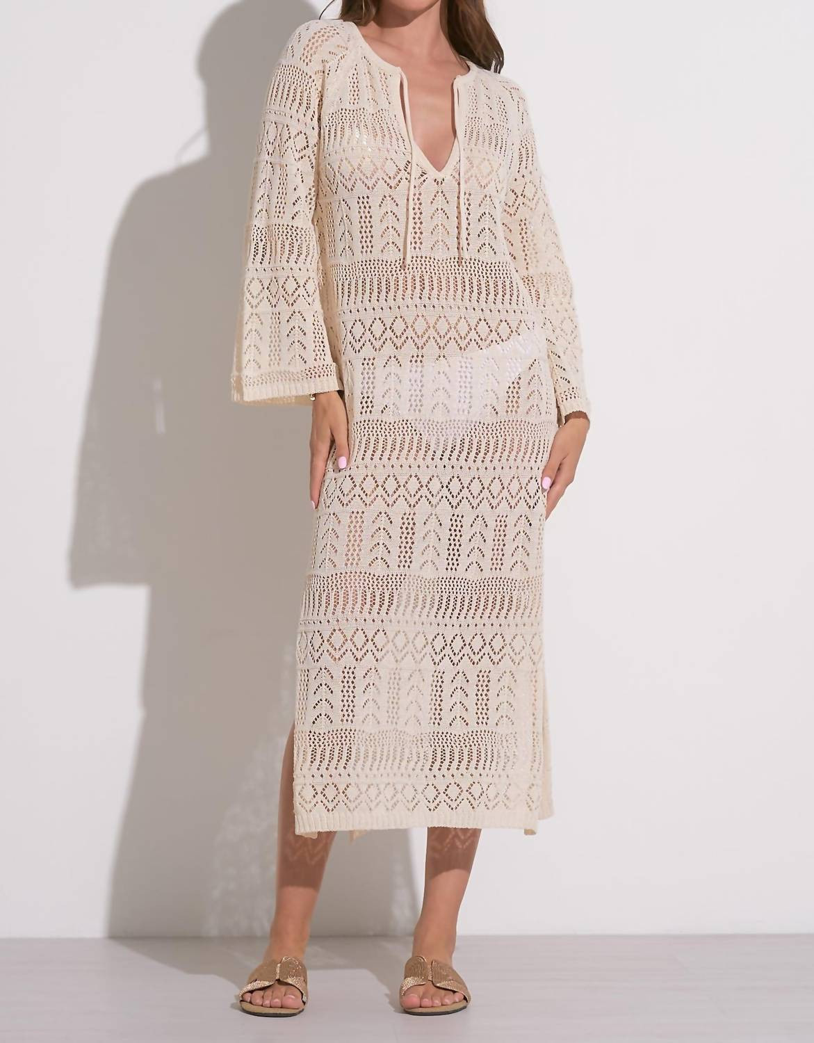 Tessa Crochet Coverup In Natural | Shop Simon