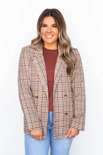 Reason For The Season Plaid Blazer- 2 Colors | Apricot Lane Boutique