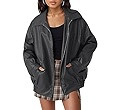 AUTOMET Womens Oversized Leather Jackets Faux Suede Fall Fashion Motorcycle Coats Winter Outfits ... | Amazon (US)