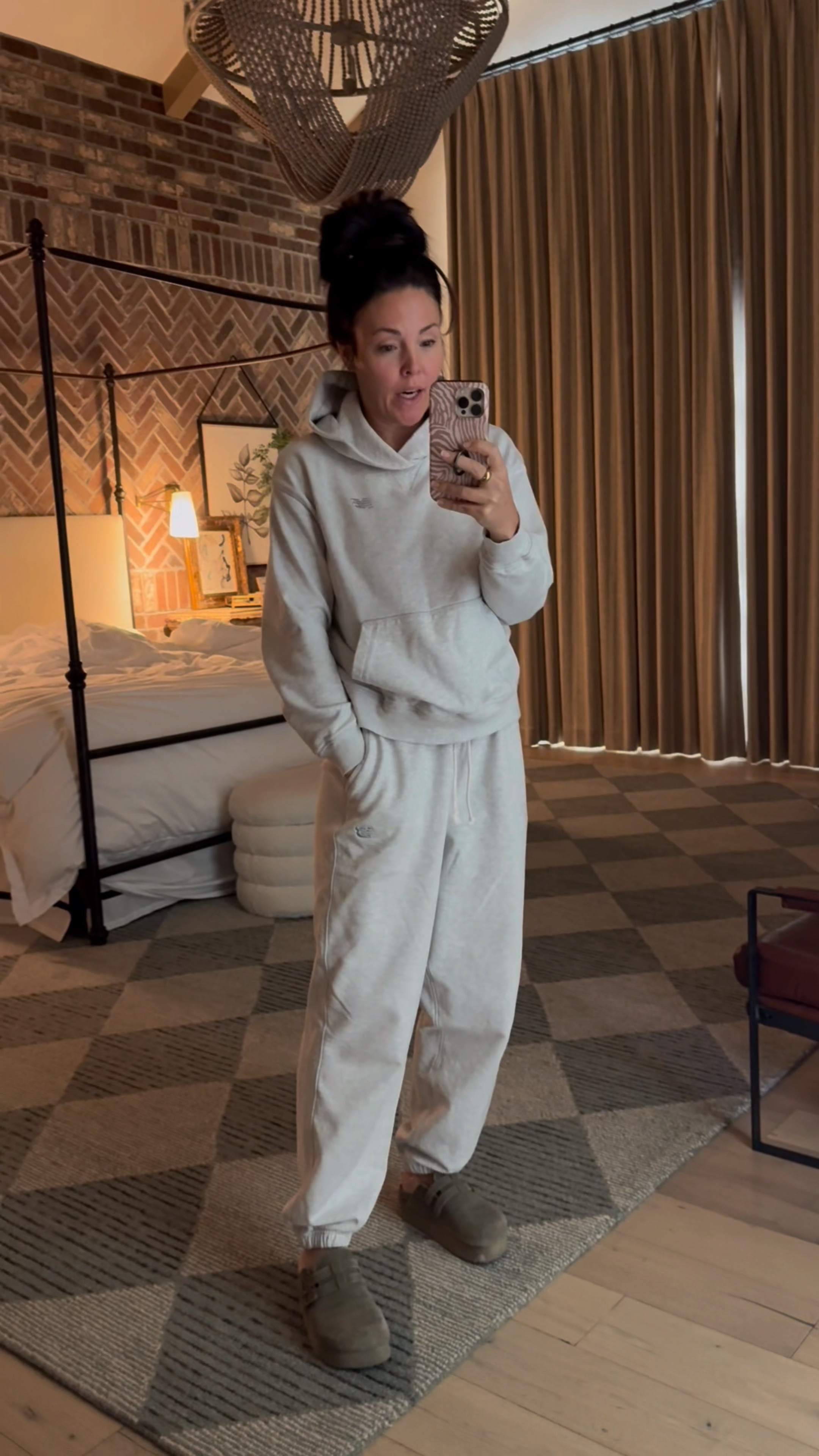 My go-to sweatsuit /lounge outfit of the year. Heavy duty terry hoodie and sweatpants -unisex new balance.

Wearing small top and bottom 

Project cloud clogs so comfy! 

#LTKActive #LTKVideo
