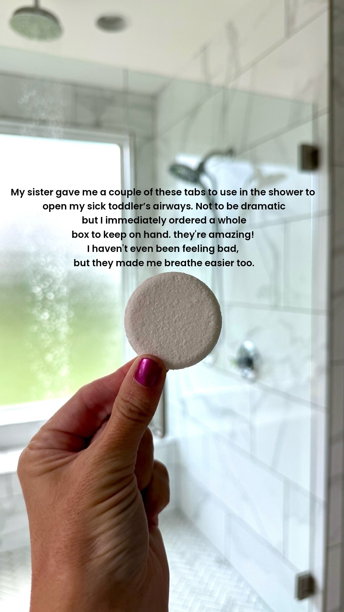 These are amazing if you are congested!! They helped my son so much and I loved them too! Just throw in the bottom of the shower and you can breathe so much better!

#LTKselfcare #LTKmomlife #LTKKids