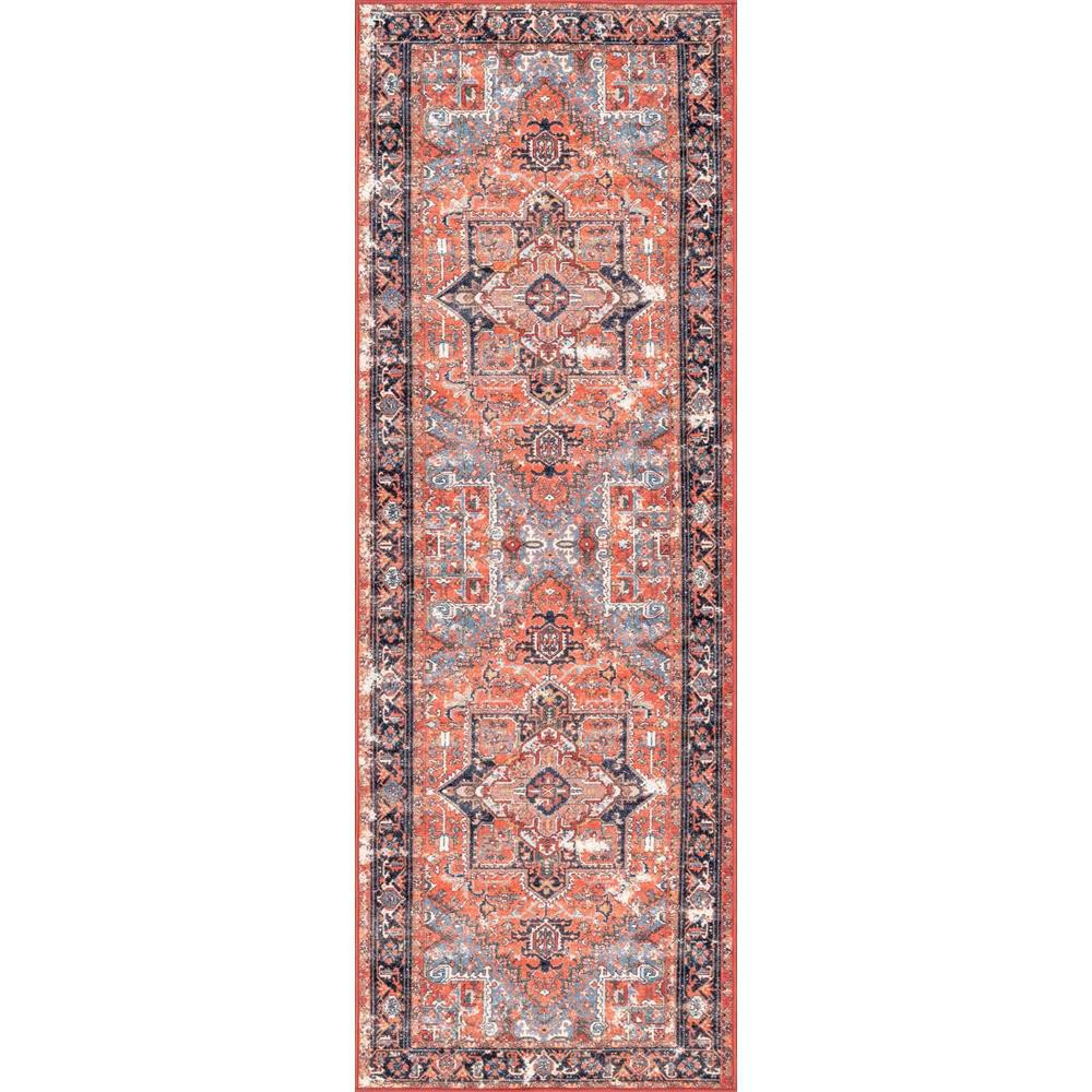 Sherita Oriental Persian Rust 3 ft. x 8 ft. Runner | The Home Depot