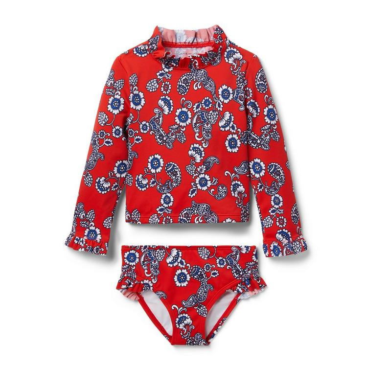 Paisley Floral Rash Guard Set | Janie and Jack
