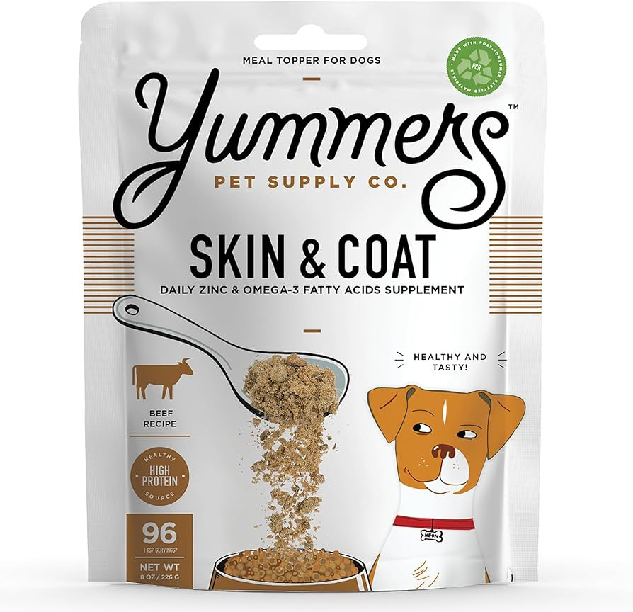 Skin & Coat, Zinc & Omega-3 Fatty Acids Supplement, Beef Recipe, 8 oz. - Dog Food Supplement Topp... | Amazon (US)