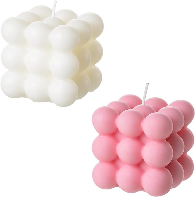 Amazon.com: Bubble Candle - Cube Soy Wax Candles, Home Decor Candle, Scented Candle Set 2 Pieces,... | Amazon (US)