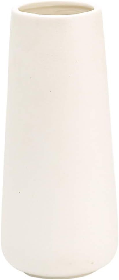 Simple White Frosted Ceramic Vase Home Living Room Dining Table Decoration. 9 Inches | Amazon (US)
