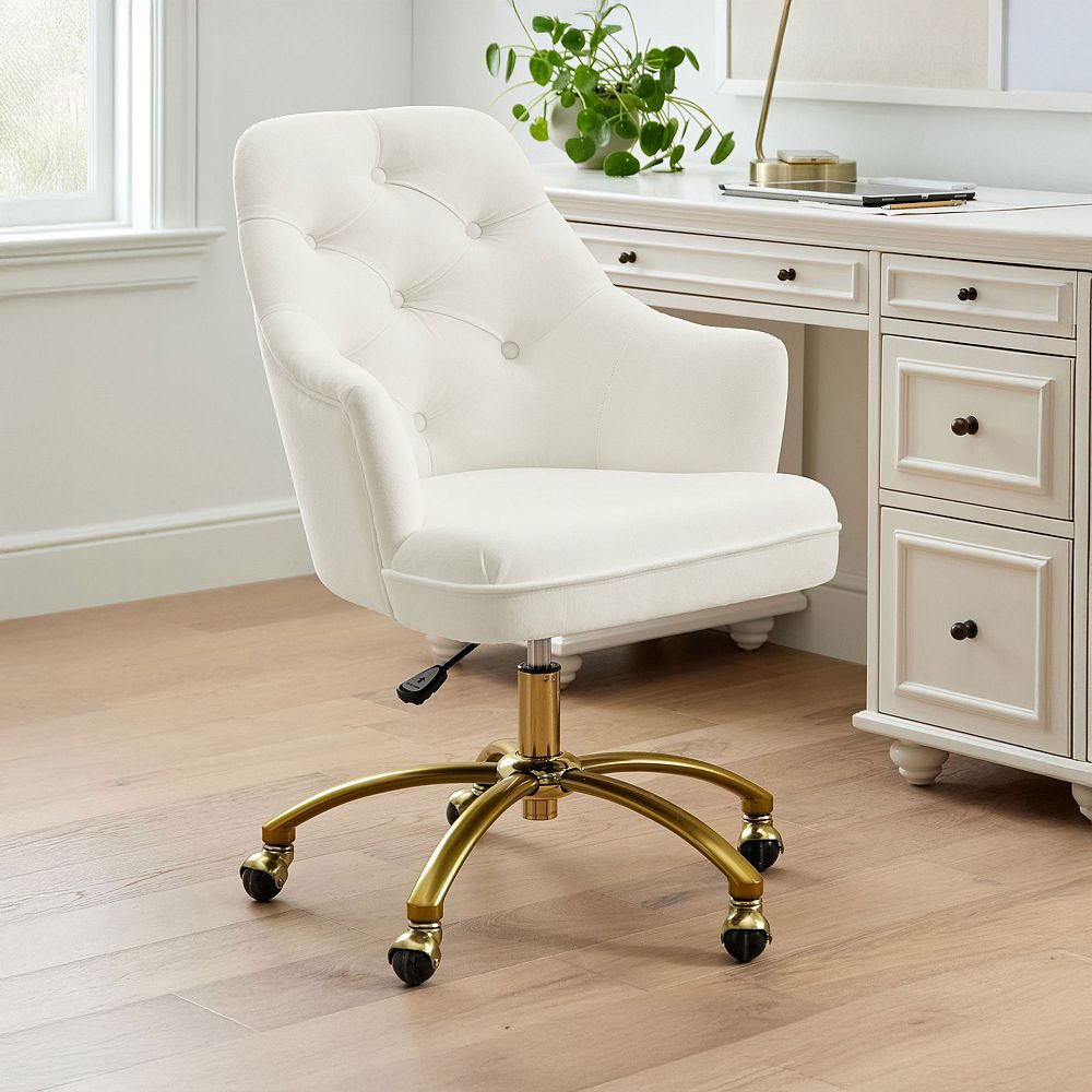 Tufted Swivel Desk Chair | Pottery Barn Teen