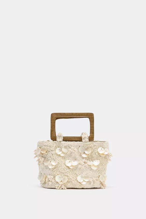 PEARLESCENT DETAIL HANDBAG | Zara UK