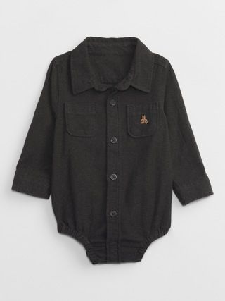 Baby Flannel Bodysuit | Gap Factory