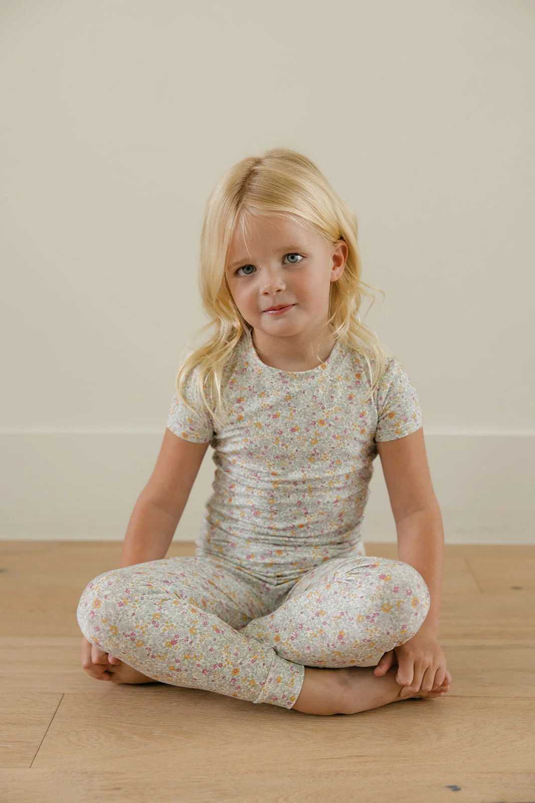 Short Sleeve PJ Set in Petal Garden | Walli Cases