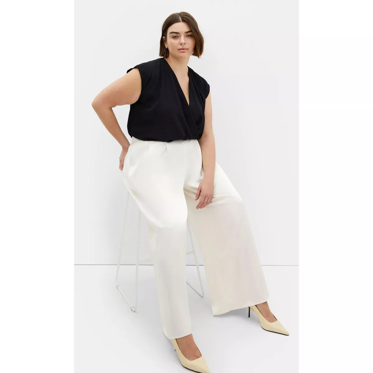 CITY CHIC | Women's Plus Size Satin Palazzo Pant - champagne - 14W | Target