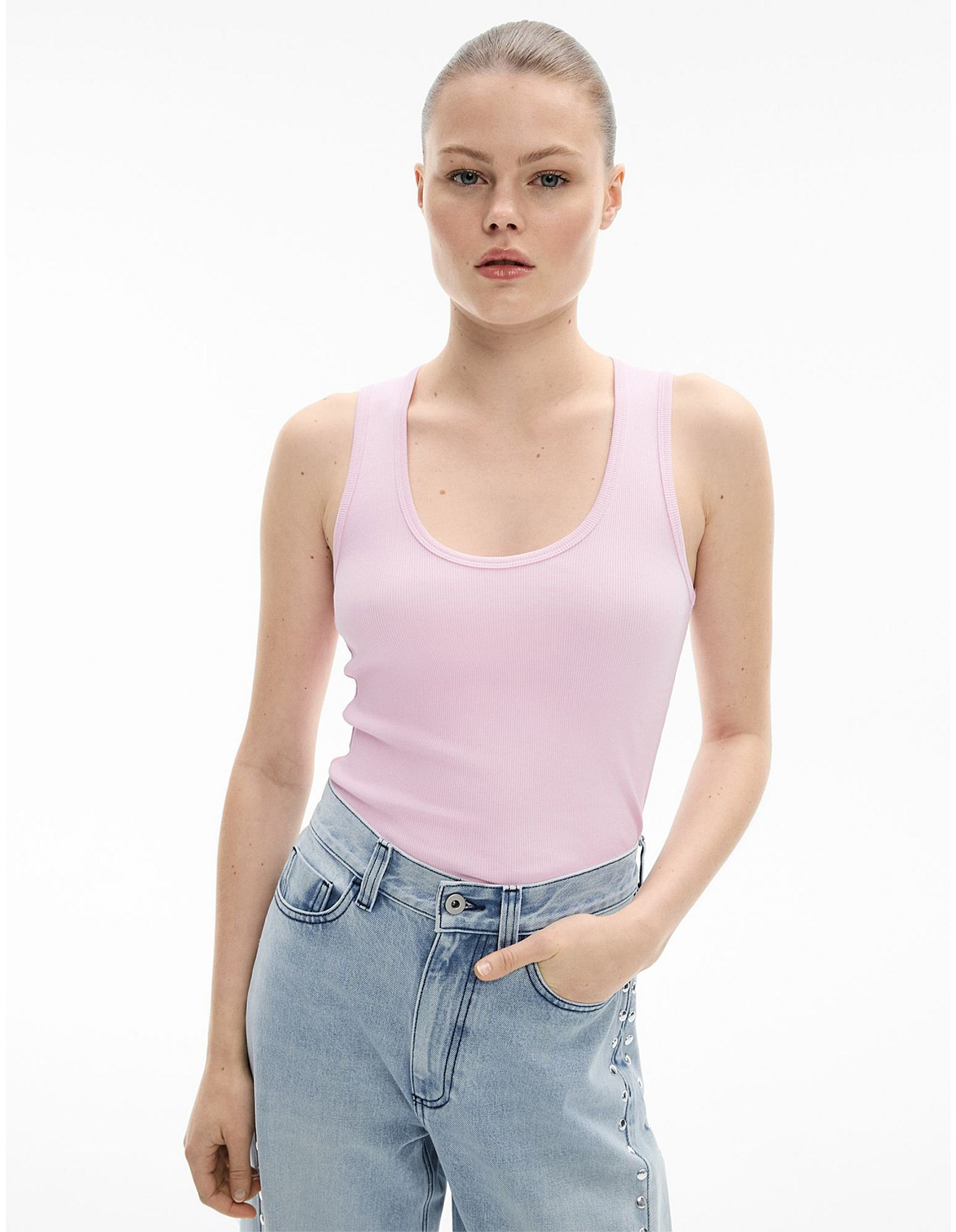 Scoop Rib Tank Top | David Jones (Australia & New Zealand)