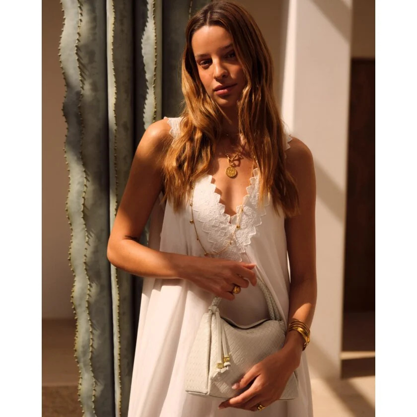 Nova Woven Texture Top Handle Bag in Off White | Katie Loxton Ltd. (UK)