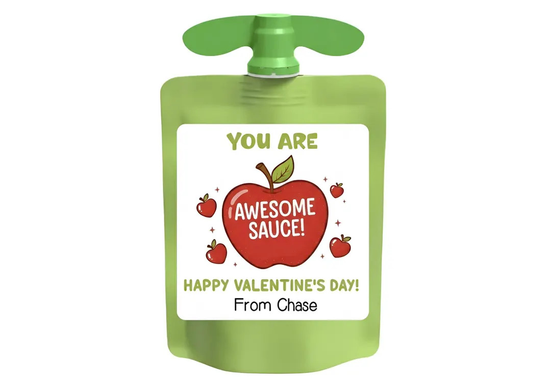 Classroom Valentine Stickers, Awesome Sauce Valentines, Applesauce Valentine Stickers, School Val... | Etsy (US)