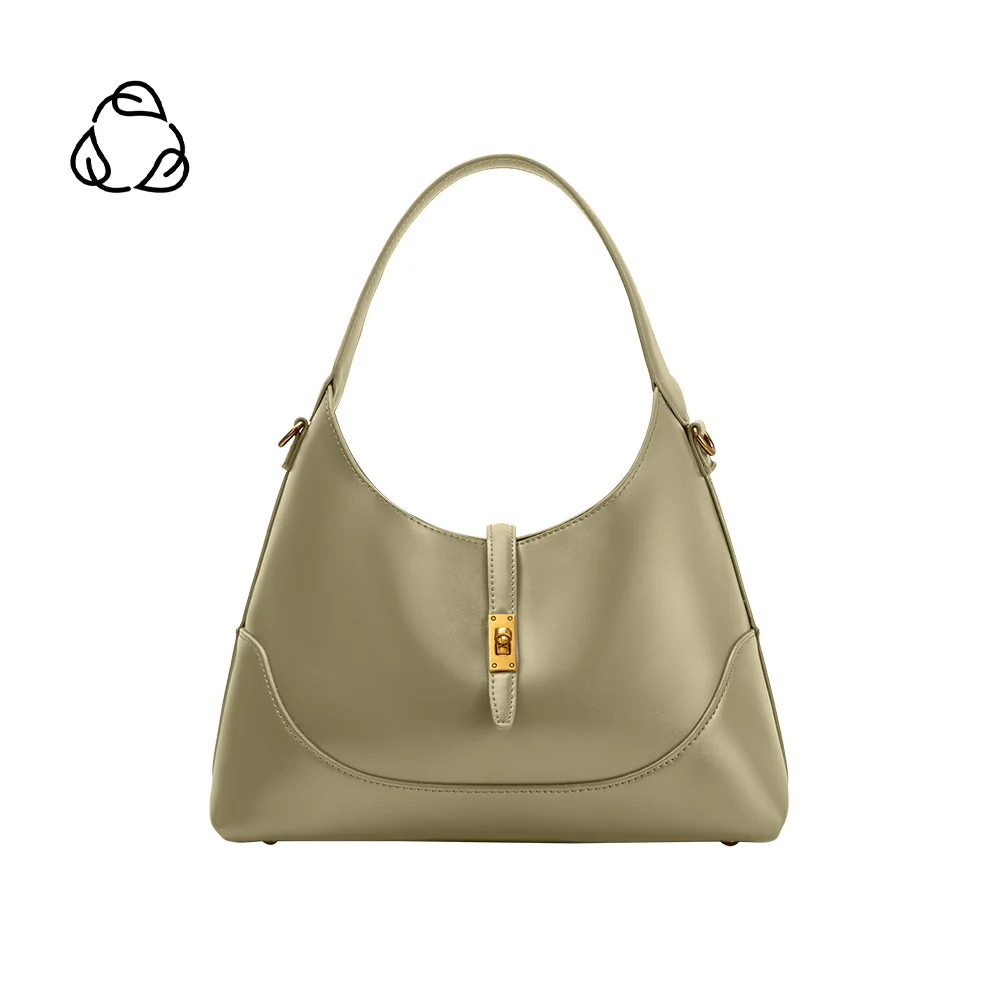 Moss Caroline Recycled Vegan Leather Shoulder Bag | Melie Bianco | Melie Bianco
