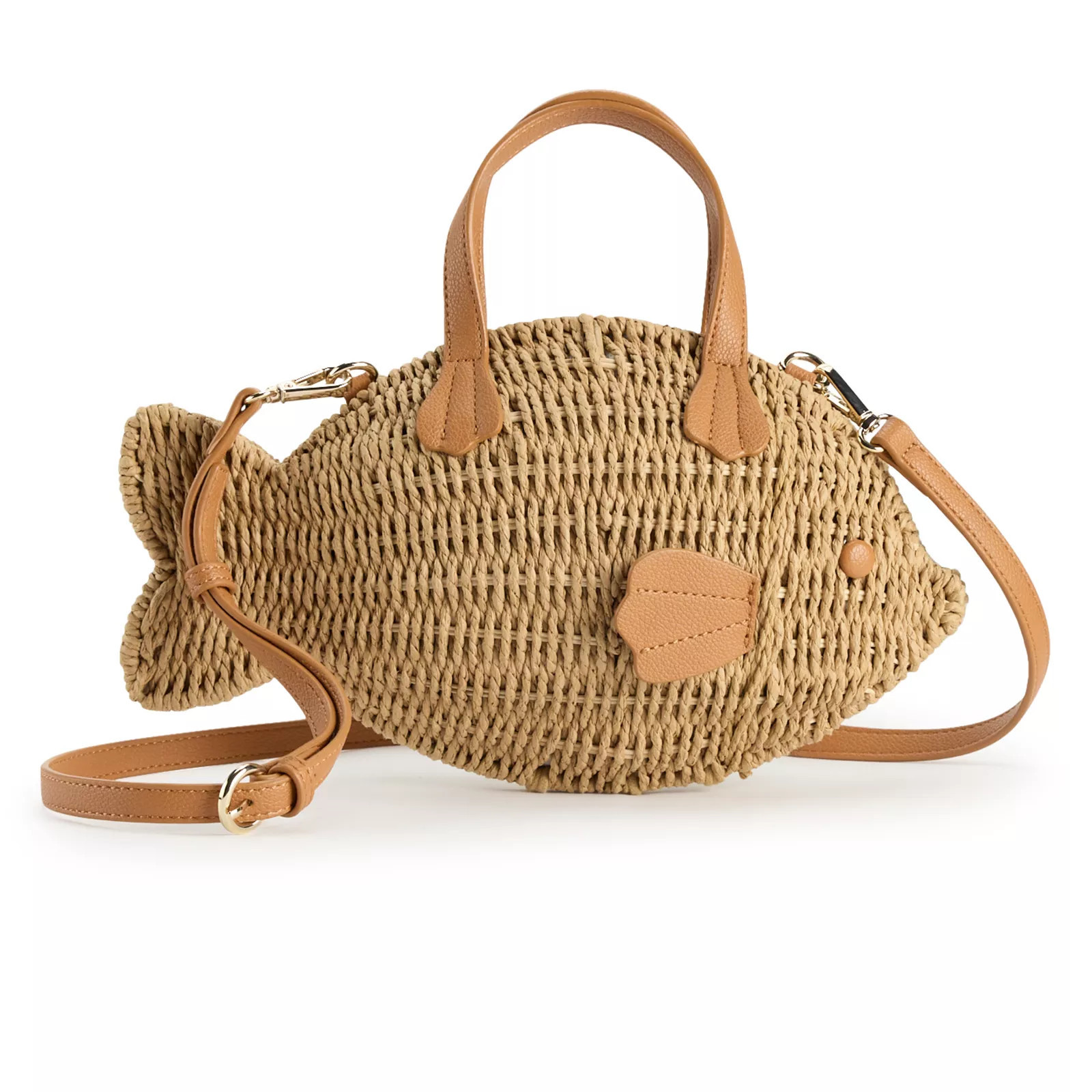 LC Lauren Conrad Wicker Fish Bag, Natural | Kohl's