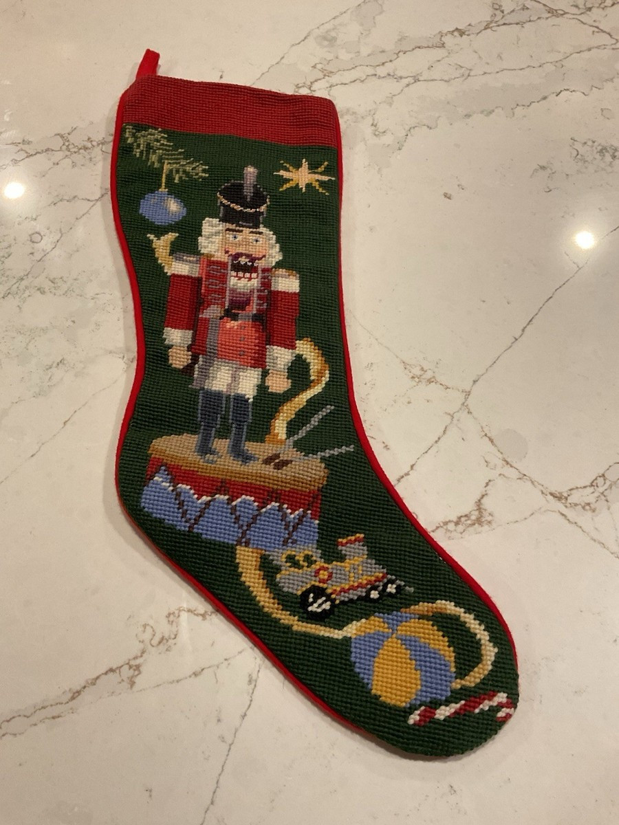 Vintage Needlepoint Christmas Stocking Toy Soldier | eBay | eBay US
