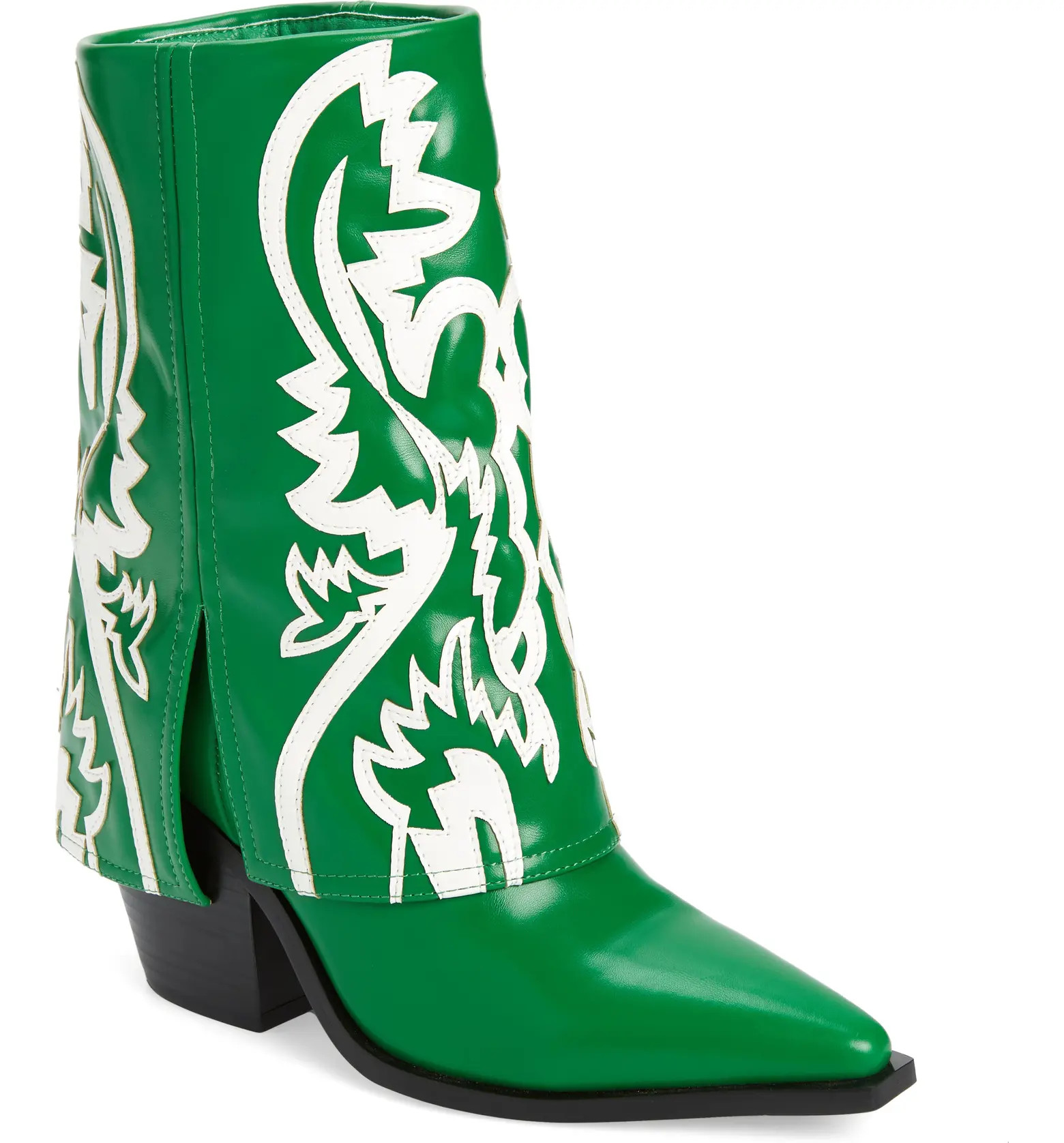 AZALEA WANG Esperanza Foldover Faux Leather Western Boot | Nordstrom | Nordstrom