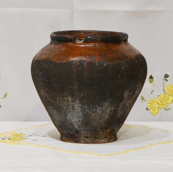 Very old antique ancient clay vessel - Rustic bowl - Antique clay pitcher - Pottery jug - Country... | Etsy (US)