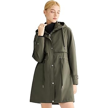 Orolay Women's Long Windbreaker Hooded Light Jacket Active Outdoor Anoraks | Amazon (US)